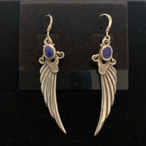 Vintage Sterling Silver and Lapis Earrings